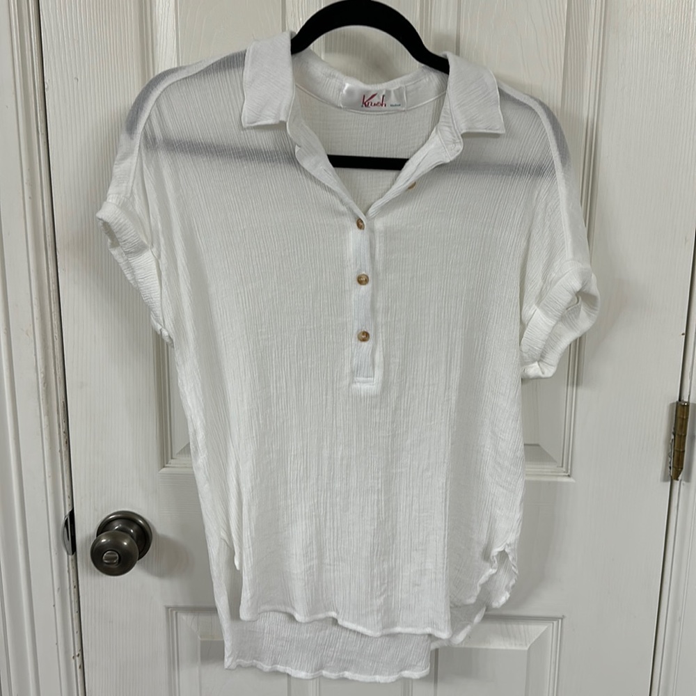 White sheer top